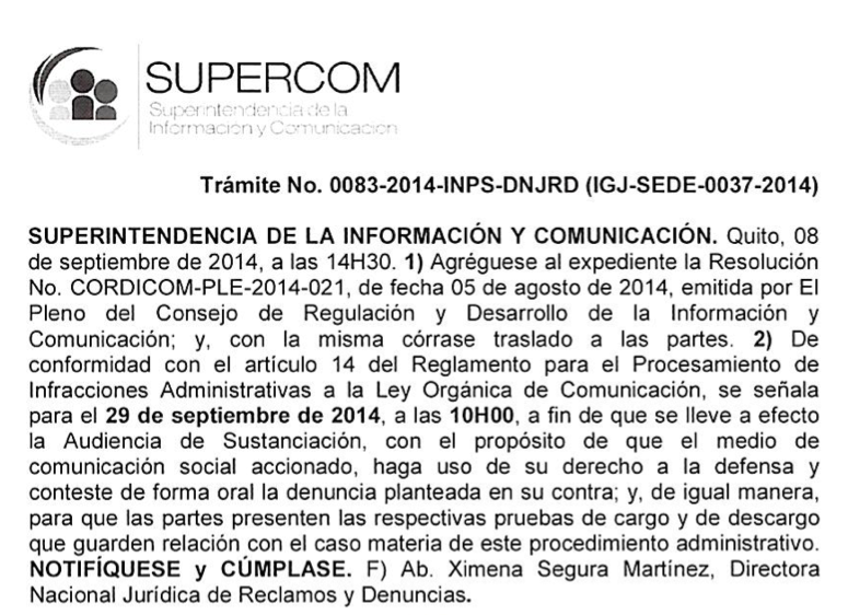 Supercom convoca a audiencia sobre La Pareja Feliz-SiluetaX (1)